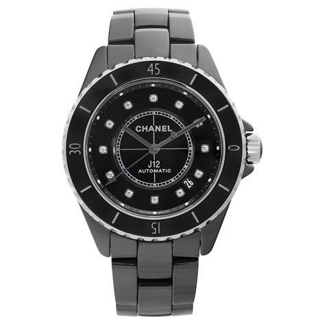 montre chanel femme j12 noire|Chanel 12.1 diamond bezel.